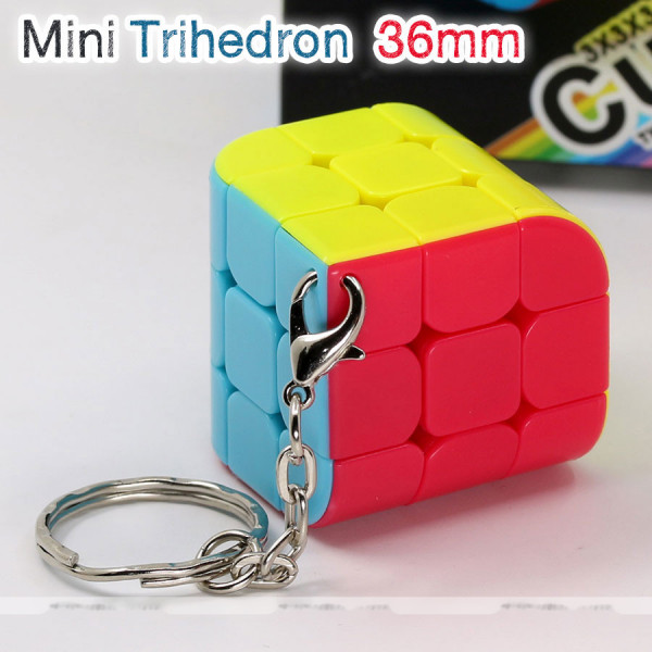 Verseny Rubik Kocka FanXin keychain three face cube 3x3x3 - Trihedron