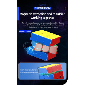 Verseny Rubik Kocka Super RS3M Mágneses Rubik Kocka MoYu 2023