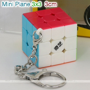 Verseny Rubik Kocka QiYi Keychains Mini 3x3x3 plane cube