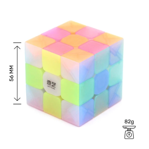 Verseny Rubik Kocka QiYi cube transparent Jelly colour series of 3x3