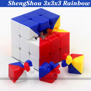 Verseny Rubik Kocka ShengShou 3x3x3 Cube - Rainbow