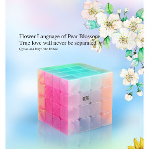 Verseny Rubik Kocka QiYi cube transparent Jelly colour series of 4x4