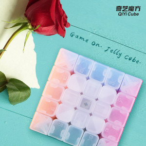 Verseny Rubik Kocka QiYi cube transparent Jelly colour series of 5x5
