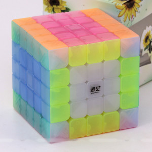 Verseny Rubik Kocka QiYi cube transparent Jelly colour series of 5x5