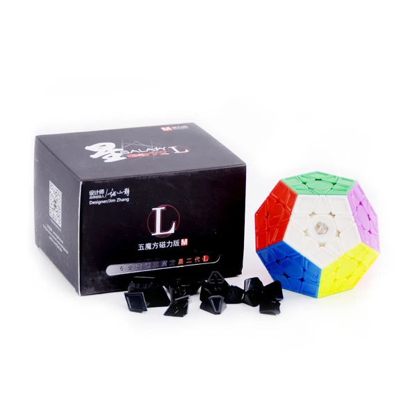 Verseny Rubik Kocka QiYi Galaxy V2 LM Magnetic Sculpture Stickerless Megaminx