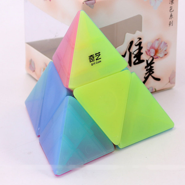 Verseny Rubik Kocka QiYi cube transparent Jelly colour series of 2x2 pyraminx